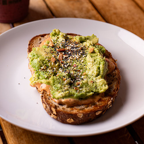 Avocado toast on a plate