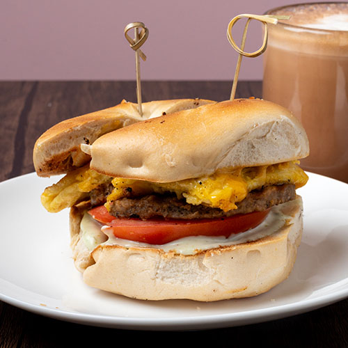bagel sandwich on a plate