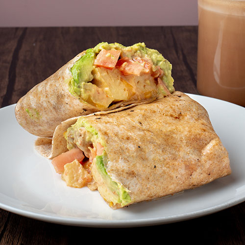 breakfast burrito on a plate